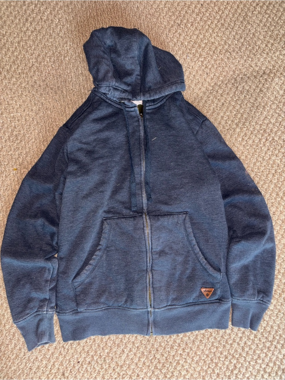 Weatherproof Men's Dark Navy Full-Zip Hooded Sweater